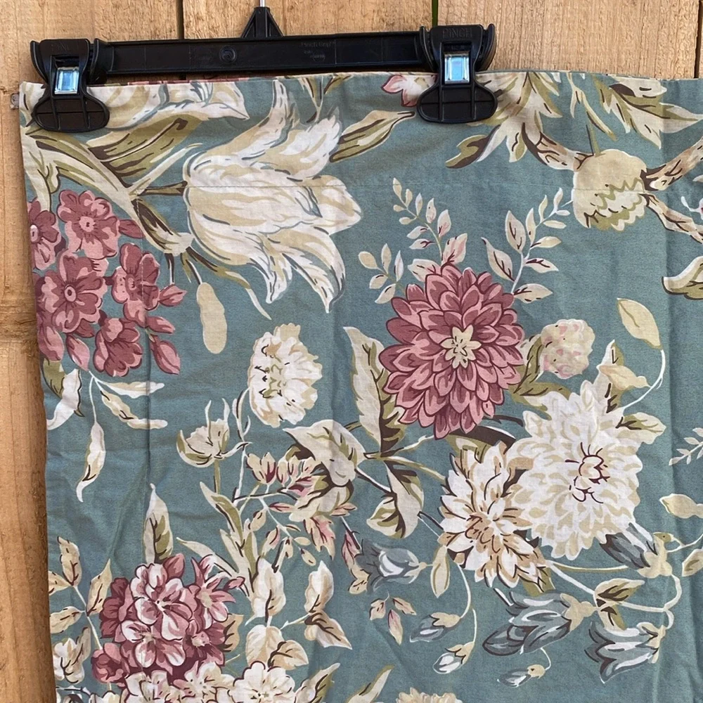 One [1] Pottery Barn Elodie Euro Sham Blue Floral French Country 30